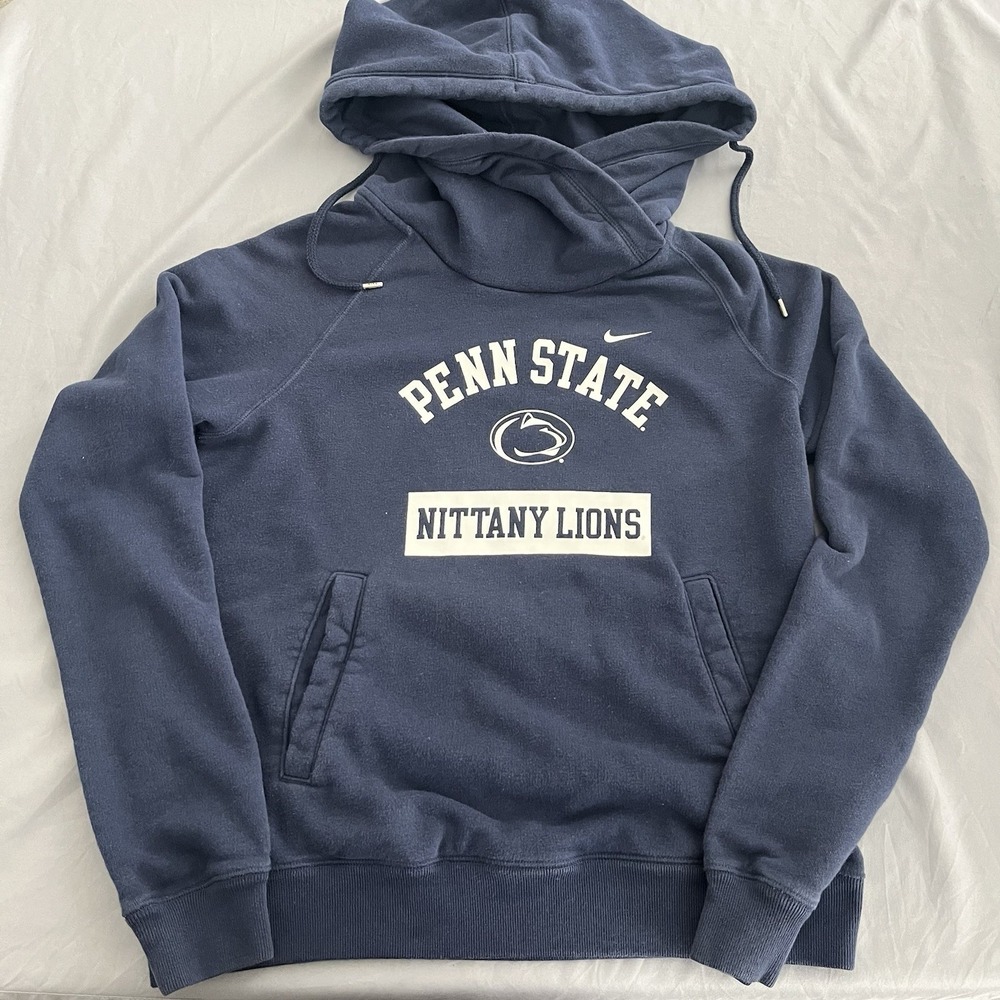 Nike Penn State Nittany Lions Hoodie Womens M Sweatshirt High Neck Navy